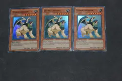 Yugioh Card Lot LP-PL 3x Super Rare 1st Edition Hieracosphinx TLM-EN012 - Image 1