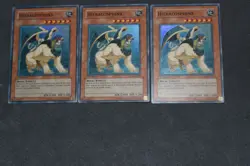 Yugioh Card Lot LP-PL 3x Super Rare 1st Edition Hieracosphinx TLM-EN012 - Image 3