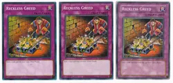 3x Reckless Greed - Mixed Sets Commons - YuGiOh - Image 1