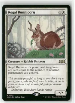 Regal Bunnicorn 25 Near Mint MTG Wilds of Eldraine Magic - Image 1