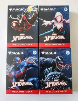 MAGIC THE GATHERING MARVEL SPIDER MAN WELCOME DECK SET OF FOUR SDCC 2025 PROMO - Image 1