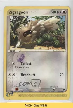 Zigzagoon Pokemon EX Sandstorm #85 2003 READ 2f4 - Image 1
