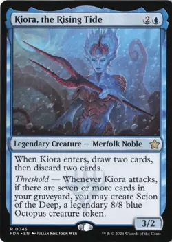Kiora, the Rising Tide Foundations Regular - NM #45 MTG FDN - Image 1