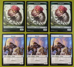 6 DOUBLE SIDED Knight & Saproling Token Commander: Forgotten Realms Forgot 6 - Image 1