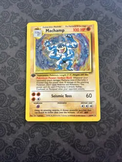 1999 Pokemon Base Set Machamp 8/102 Holo 1st Edition - Image 1
