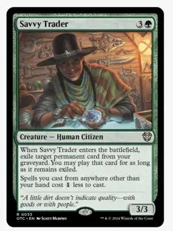 Savvy Trader #33 OTC Magic Card in a Protective Sleeve NM - Image 1