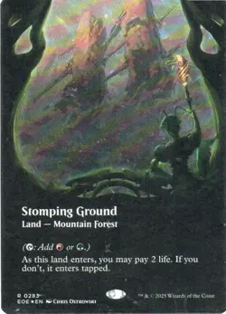 MTG: Edge of Eternities: Foil Borderless Stomping Ground: LP Condition - Image 1