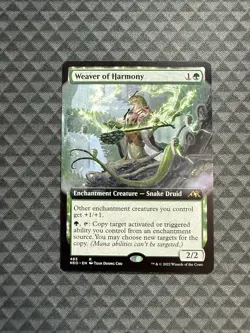 MTG Weaver of Harmony #483 Extended Art Rare Kamigawa: Neon Dynasty (NEO) - Image 1