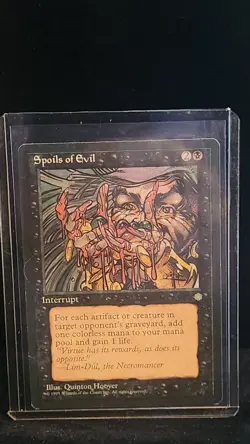 MTG Spoils of Evil Ice Age Regular Rare NM/LP Single Card - Image 1
