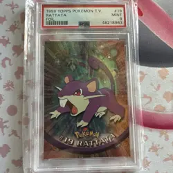 PSA 9 Rattata Foil #19 1999 Topps Pokemon Tv - Image 1