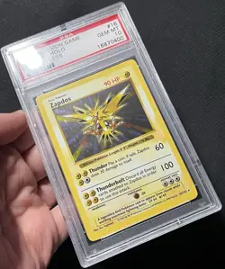 Pokemon Zapdos 16/102 Base Set SHADOWLESS Unlimited Holo Rare PSA 10 Gem Mint! - Image 3
