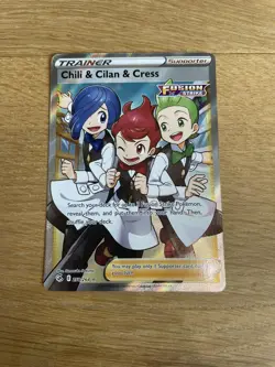 Chili & Cilan & Cress Fusion Strike 258/264 Holo Full Art Pokemon TCG NM - Image 1