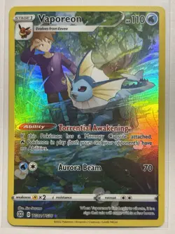 Vaporeon TG02/TG30 - Brilliant Stars Trainer Gallery Rare Holo Pokemon Card NM - Image 1