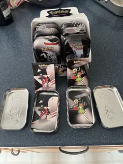 Pokemon Black Bolt & White Flare Unova Empty Mini Tin No Packs Inserts Display - Image 1
