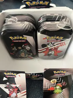 Pokemon Black Bolt & White Flare Unova Empty Mini Tin No Packs Inserts Display - Image 3