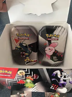 Pokemon Black Bolt & White Flare Unova Empty Mini Tin No Packs Inserts Display - Image 4