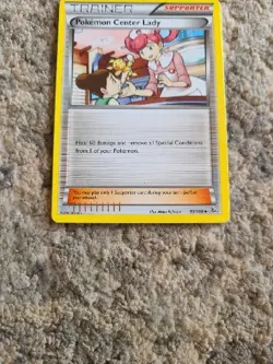 4x Flashfire Trainer Pokemon Center Lady Pokemon Card Sets Non Holo LP - Image 4