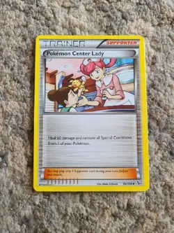 4x Flashfire Trainer Pokemon Center Lady Pokemon Card Sets Non Holo LP - Image 5