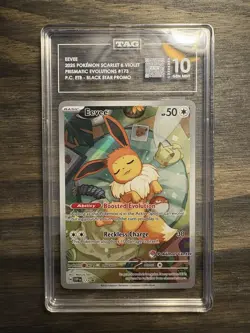 Pokemon Center Eevee Black Star Promo #173 Tag 10 Gem Mint - Image 1