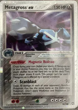 Pokemon TCG Metagross EX Power Keepers Holo Card - Image 1