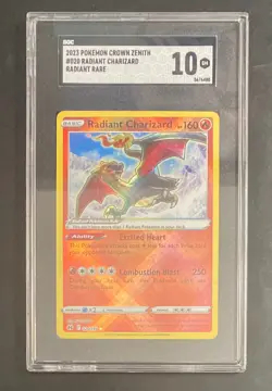 Radiant Charizard 020/159 SGC 10 Pokemon Crown Zenith 015/172 VStar POP 177 🔥 - Image 1