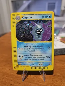 Pokemon TCG Cloyster Expedition Base Set Holo Rare Card 8/165 - Image 1