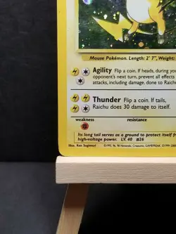 Raichu 16/130 - Holo Rare - Vintage WotC English Base Set 2 Pokemon Card - Image 5