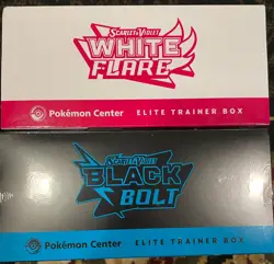 Sealed Pokemon Center Black Bolt & White Flare Elite Trainer Box ETB Set - Image 2