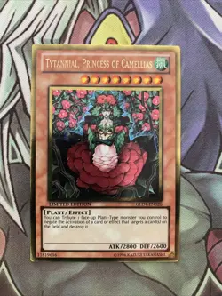 GLD4-EN026 Tytannial, Princess Of Camellias Gold Rare Lim Edition NM Yugioh Card - Image 1