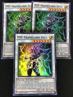 YUGIOH PSY-FRAMELORD ZETA HSRD-EN034 1ST SUPER X3 (NM) - Image 1