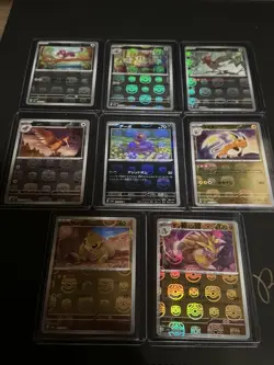 Pokemon Japanese 151 Master Ball Reverse Holo Card Lot of 8 Cards - Near Mint - Image 1