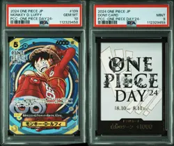 PSA 10 & 9 2024 One Piece Monkey D Luffy One Piece Day'24 #109 Don!! card SEQ - Image 1