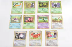 Pokemon card TCG Lot 11 cards Old Back Glossy Vending Series1 Japanese MP LP - Image 1