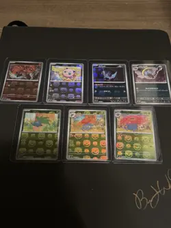 Pokemon Japanese 151 Master Ball Reverse Holo Card Lot of 7 Cards - Near Mint - Image 1