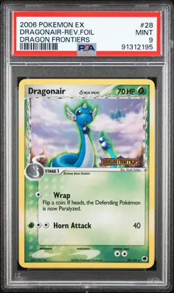 PSA 9 MINT Pokemon Card Dragonair 28/101 Reverse Holo Foil Dragon Frontiers - Image 1