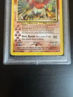 Ho-oh 7/64 Holo Rare Neo Revelation Pokemon Card DOUBLE HOLO PSA 5 - Image 3