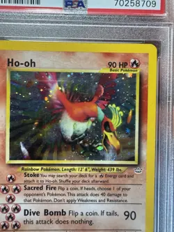 Ho-oh 7/64 Holo Rare Neo Revelation Pokemon Card DOUBLE HOLO PSA 5 - Image 4