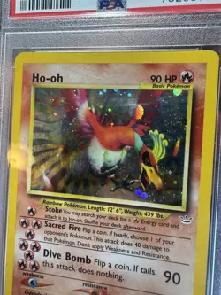 Ho-oh 7/64 Holo Rare Neo Revelation Pokemon Card DOUBLE HOLO PSA 5 - Image 5