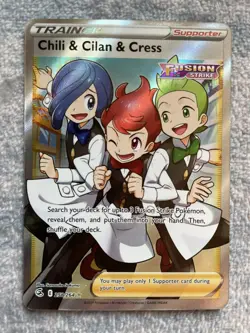 Pokemon Card - Chili & Cilan & Cress - Full Art (258/264 - Fusion Strike) - Image 1