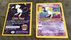 1999 Pokemon Mew Black Star Promo + Catch Mew Promo Pokemon Card! - Image 1