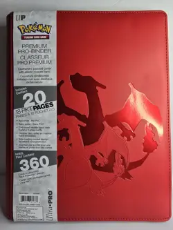 Pokemon Premium Ultra-Pro Binder Red ES CHARIZARD Binder Holds Up To 360 Cards - Image 1