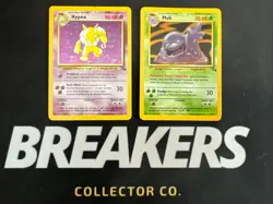 1999 Fossil Vintage Pokemon 2 Card Lot: Holo Muk 13/62 & Holo Hypno 8/62 - Image 1