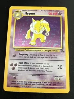 1999 Fossil Vintage Pokemon 2 Card Lot: Holo Muk 13/62 & Holo Hypno 8/62 - Image 2