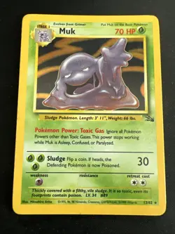1999 Fossil Vintage Pokemon 2 Card Lot: Holo Muk 13/62 & Holo Hypno 8/62 - Image 4