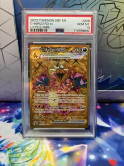 Pokemon TCG Charizard EX Obsidian Flames Holo Hyper Rare Card 228/197 PSA 10 - Image 1