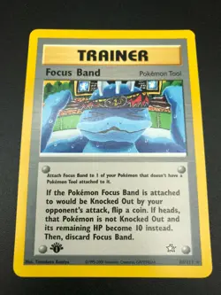 Focus Band 1st Edition Rare 86/111 Neo Genesis Pokemon TCG Card NM 2000 - Image 1