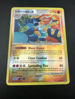 Infernape 3/100 Reverse Holo Rare Pokemon DP Stormfront TCG Card NM 2008 - Image 1