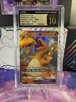 CGC Pristine 10 Charizard GX 2019 Hidden Fates 9/68 Holo Pokemon - Image 1
