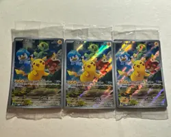 Lot of 3 Pokemon TCG - Pikachu 027 Scarlet & Violet Black Star Promo NM Sealed - Image 1