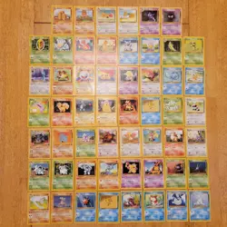 Vintage Pokemon Lot Base Set Unlimited Non-Holo 54 Cards Total All Different - Image 1